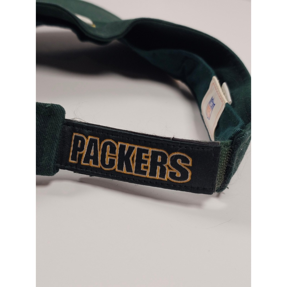 Green Bay Packers NFL Visor Hat Green Adjustable Embroidered Logo Sun Shield - Picture 6 of 6